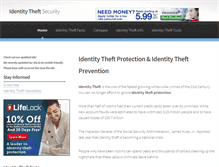 Tablet Screenshot of identitytheftsecurity.com